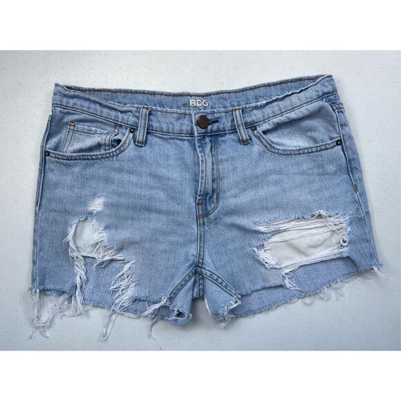 BDG Destroyed Distressed CutOff Denim Jean Short Shorts‎ Size 28 / 6 - Picture 1 of 5